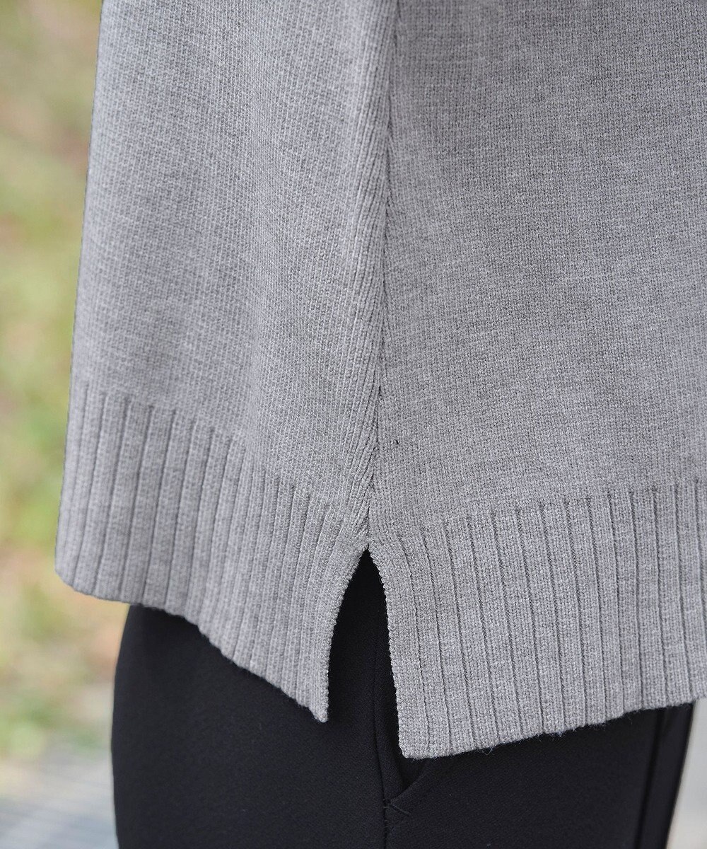 Tiaclasse 【洗える】配色切り替えニットトップス 