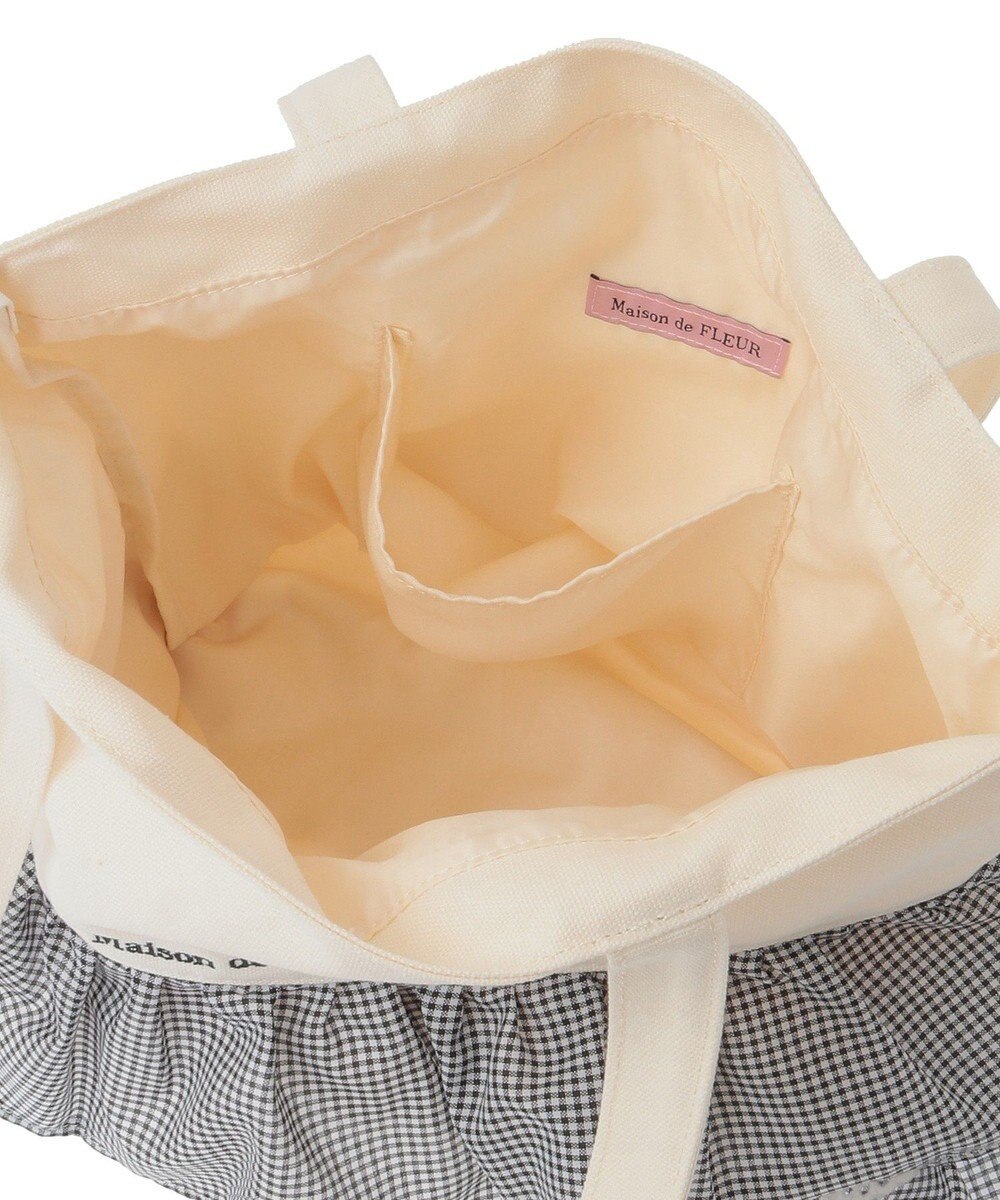 Maison de FLEUR フロントフリルトートバッグ 