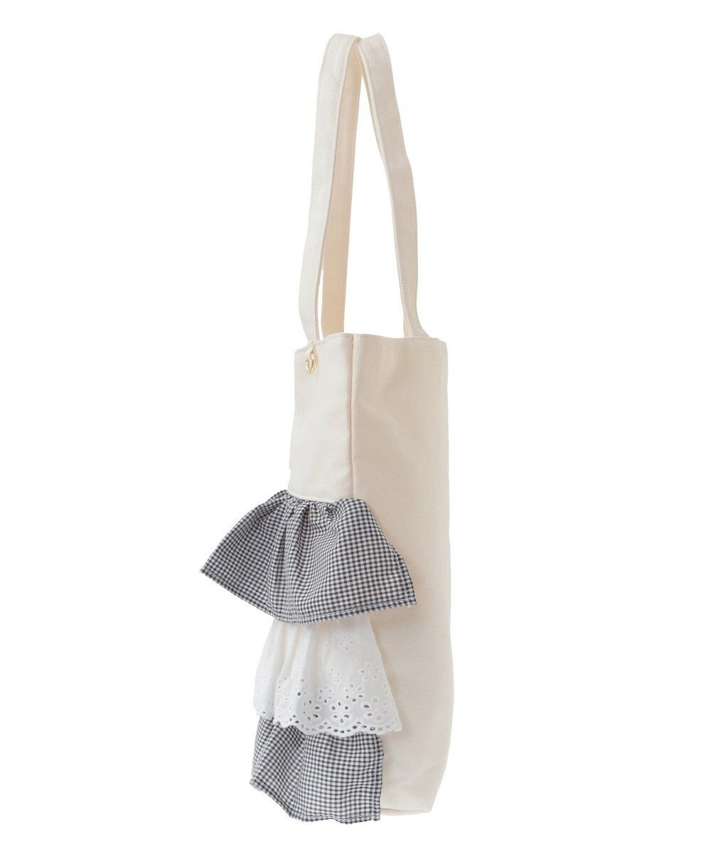 Maison de FLEUR フロントフリルトートバッグ 