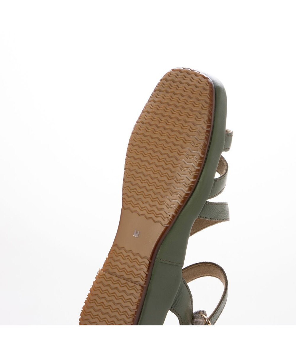 ing <ing>【サスティナブル】レザーストラップサンダル 