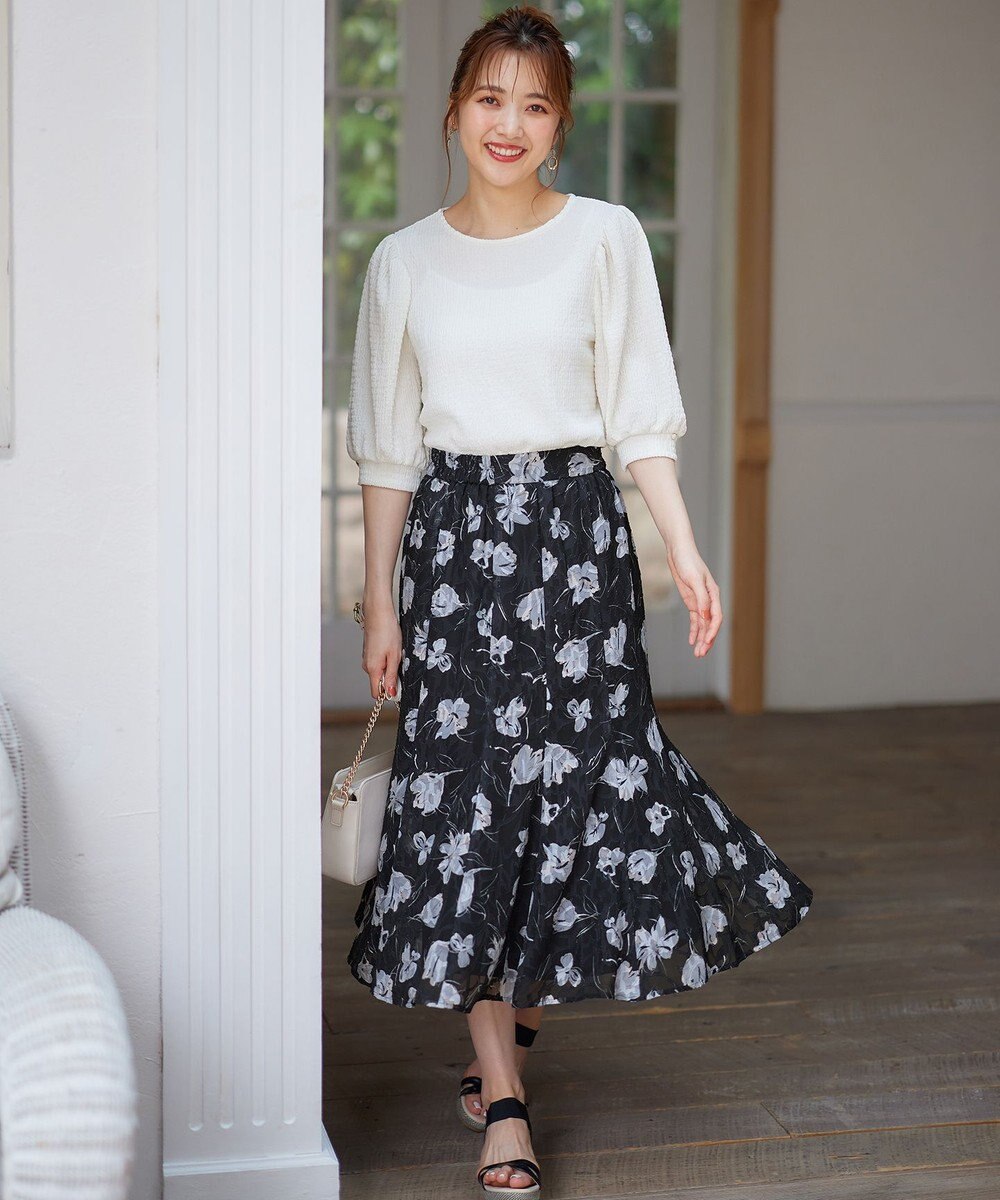 ANY SIS 【美人百花7月号掲載】ボリュームスリーブシャーリング カットソー 