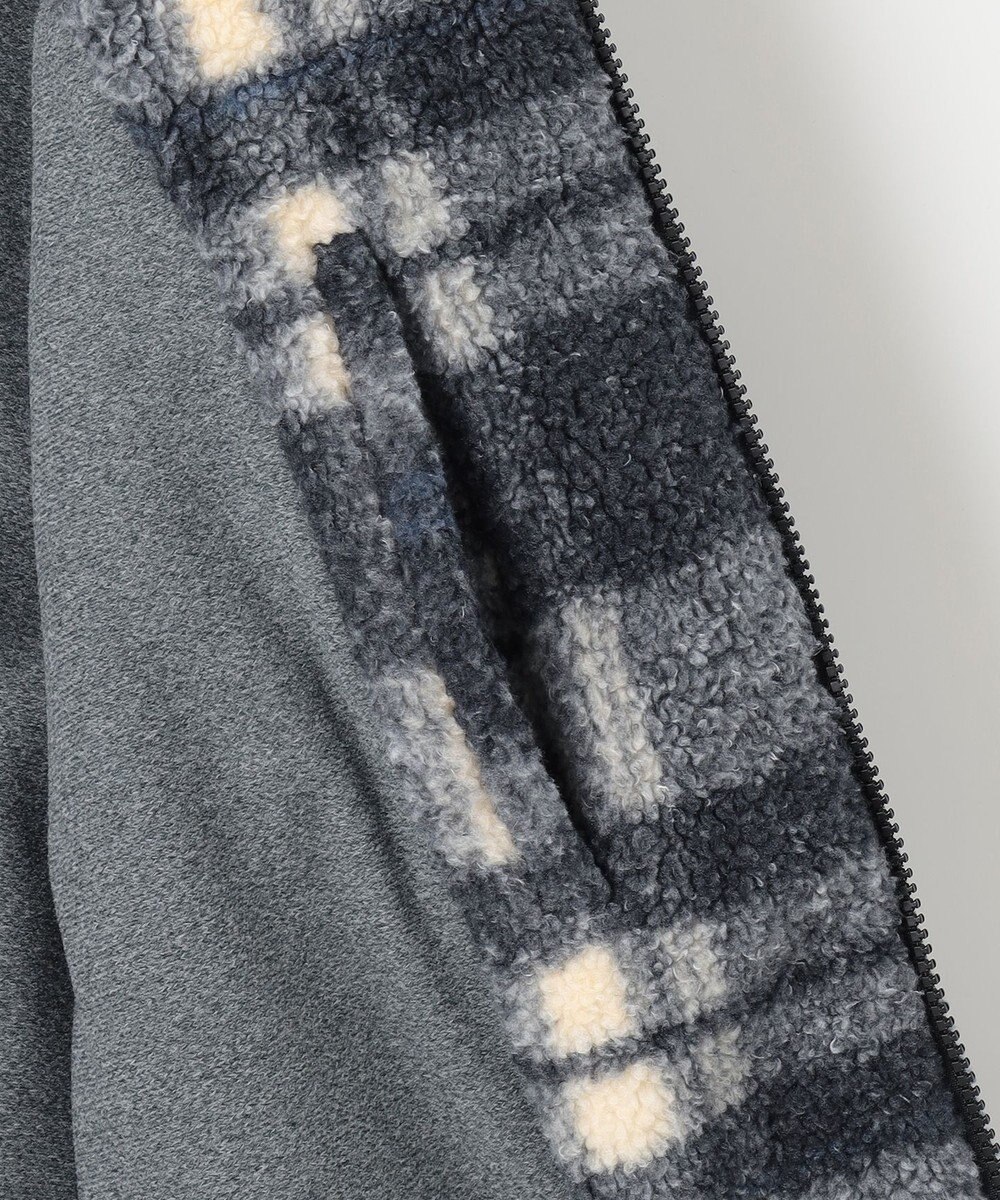 JOSEPH ABBOUD MOUNTAIN 【SPACE／UNISEX】ボアチェック ブルゾン 