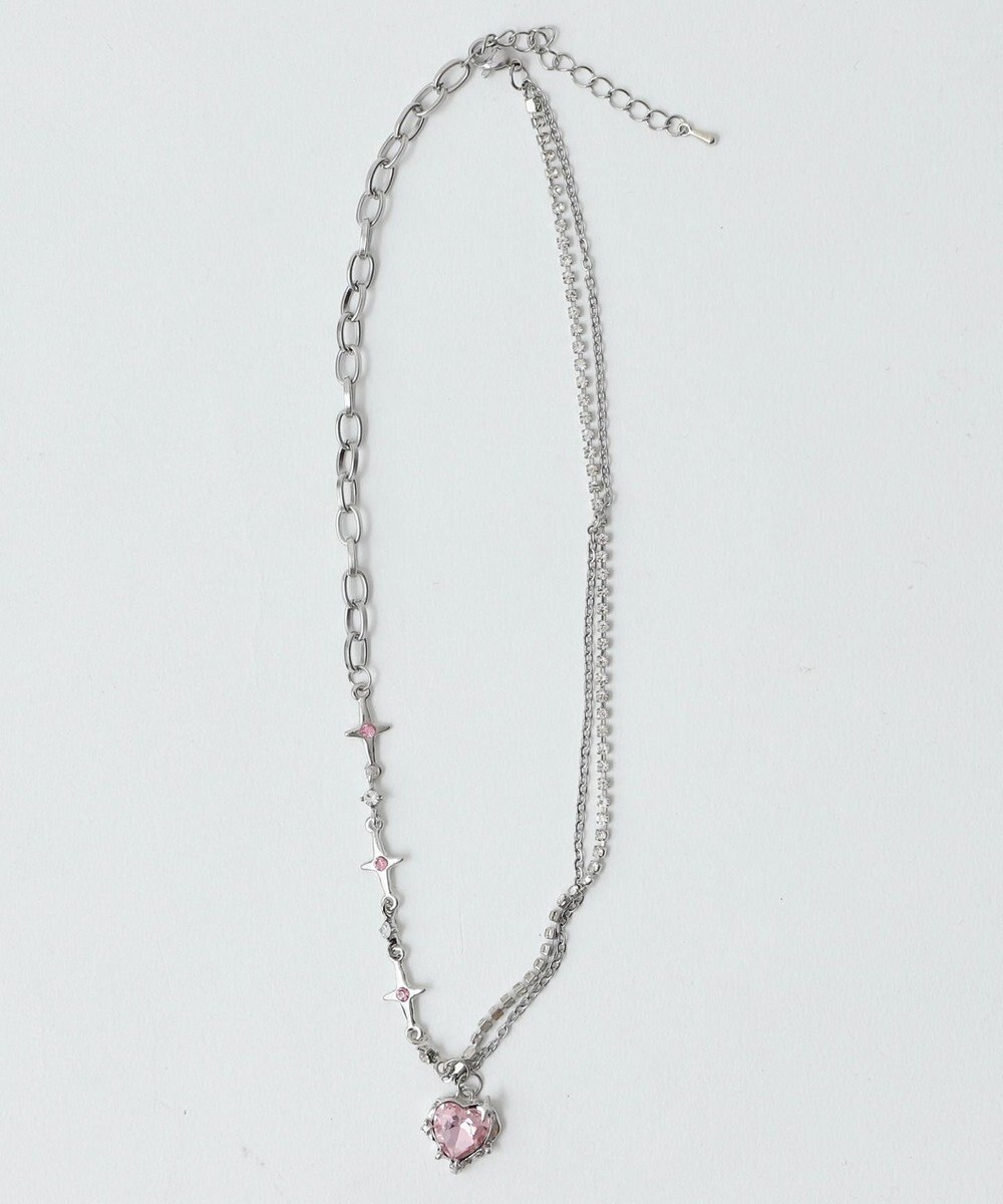 WEGO Lハートモチーフ2連ネックレス 