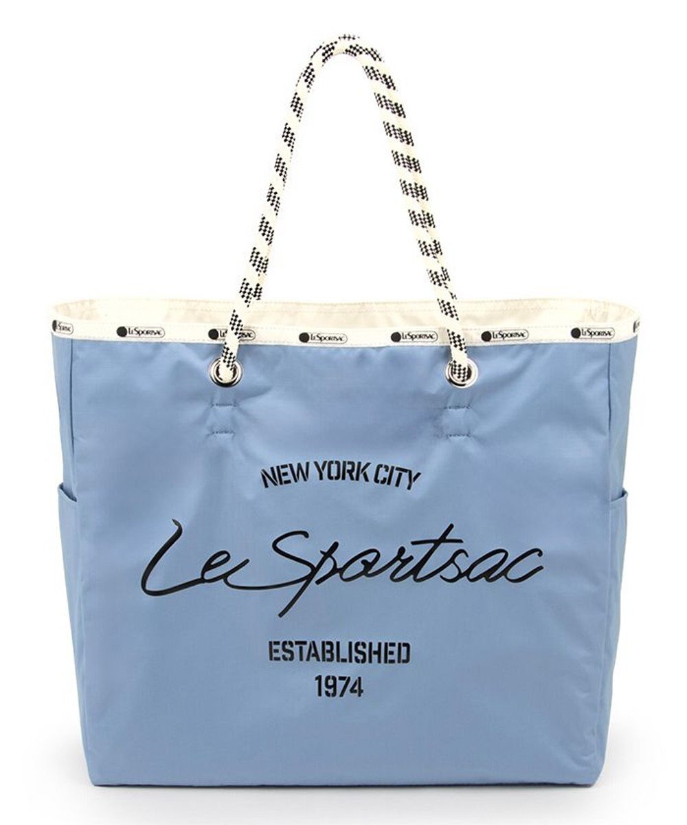 LeSportsac LARGE 2 WAY TOTE/2ウェイスレートブルー/パールシャイン 