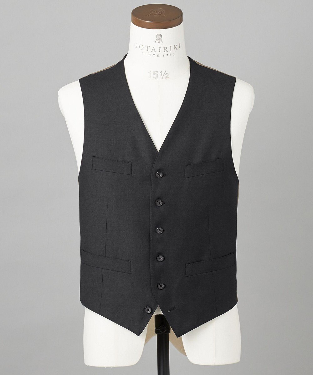 GOTAIRIKU シワになりにくい【御幸毛織/みゆきけおり】Superior160s  3ピーススーツ（グレー） 