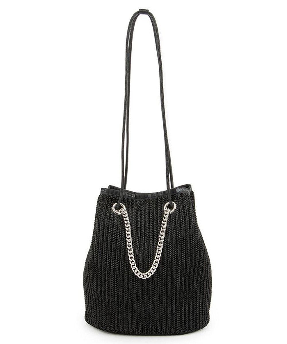 LeSportsac CHAIN CROCHET MED BUCKET/ブラッククロシェ 