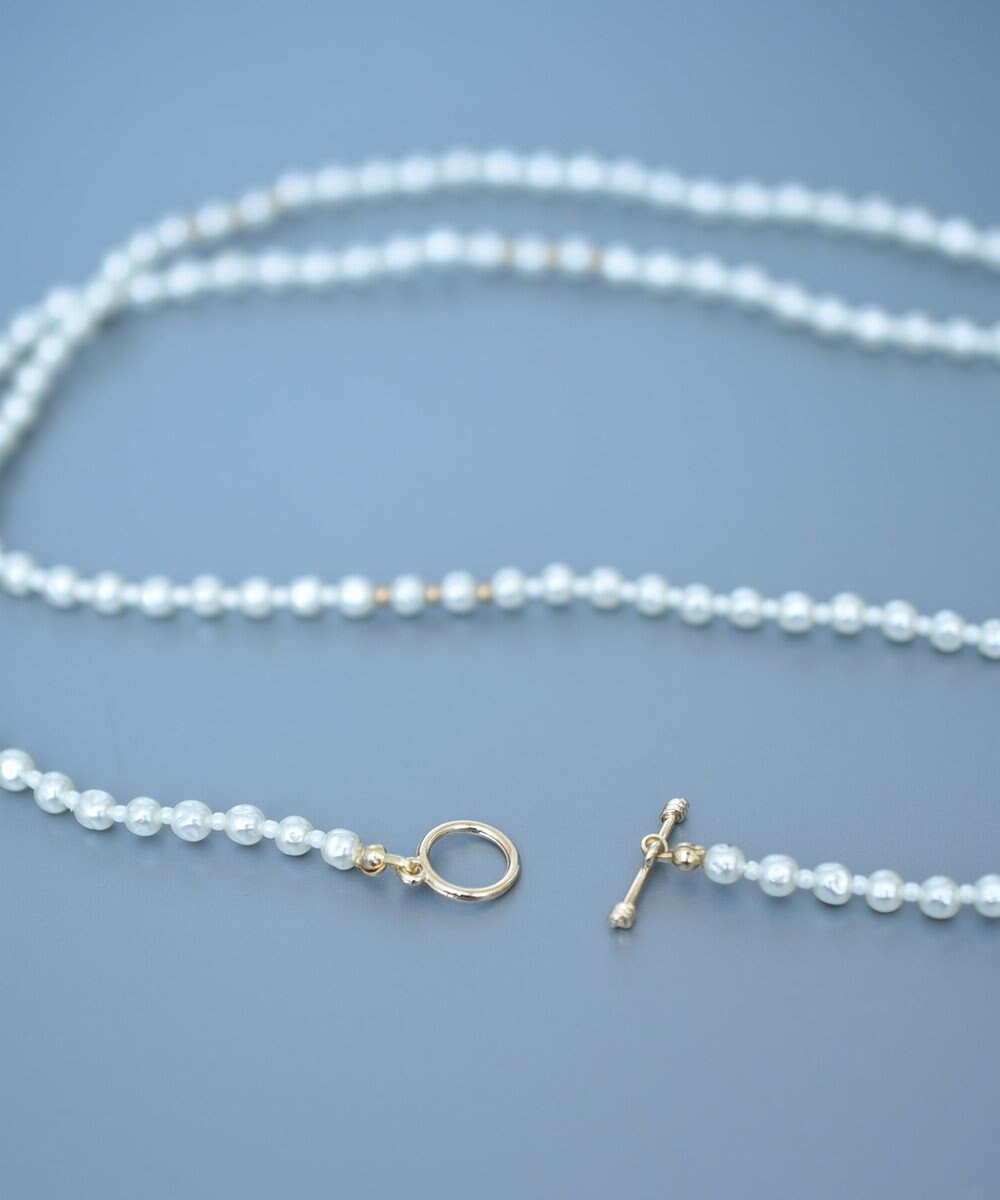 monshiro 【セレモニーにも】スズラングラスパールロングネックレス（メガネチェーンにも） 