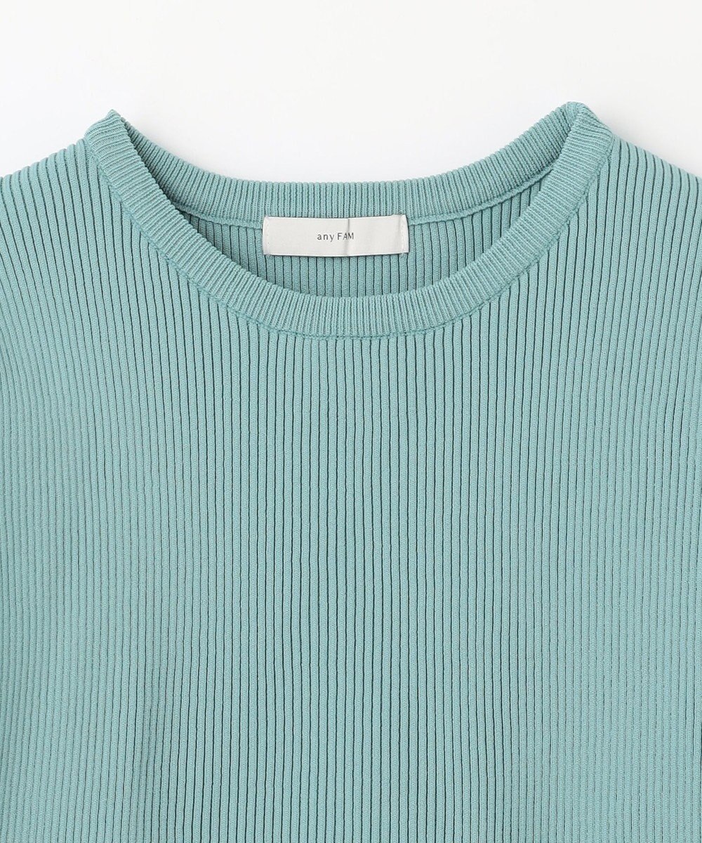 ANY L リブコンビペプラムニット 