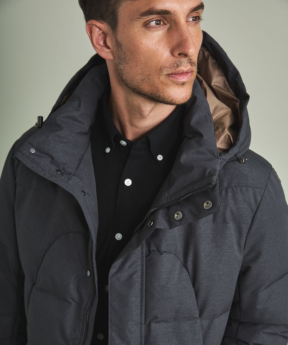 GOTAIRIKU 【仕事で着用可】MINOTECH メランジラミネート ダウンコート(23年モデル) 