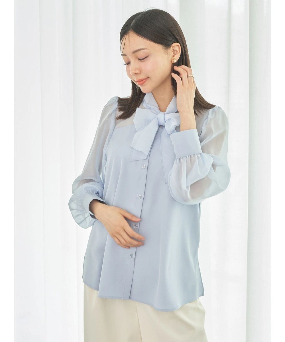 earth music&ecology シアードッキングブラウス 