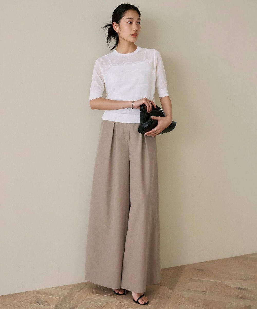 ICB 【洗える】 レースパターン ニット 