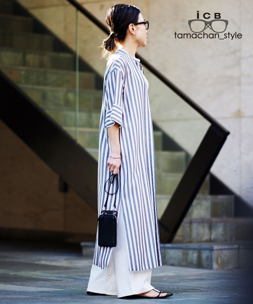 ICB 【ICB×tamachan_style コラボ】スタイルアップ ワイドデニム 