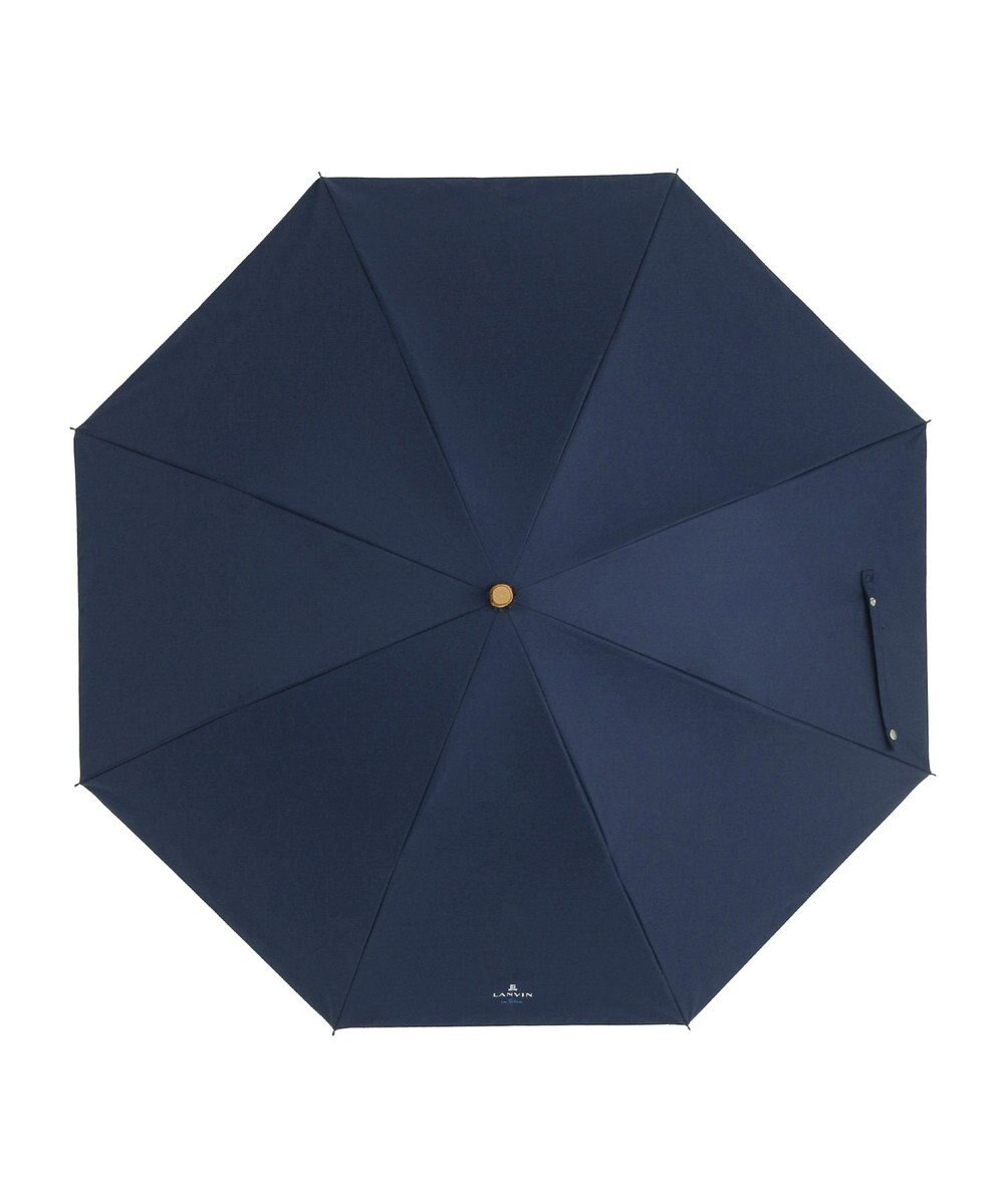 MOONBAT 【WEB限定】LANVIN en Bleu 晴雨兼用 折りたたみ傘 長傘(2WAY) プレーン×ロゴ刺繍 一級遮光 遮熱 UV 