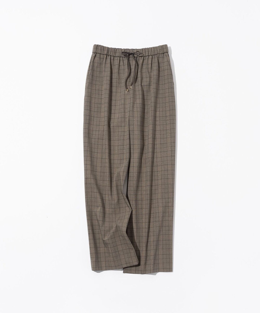 23区 L 【洗える】ドライ2WAYストレッチ チェック ワイド パンツ 