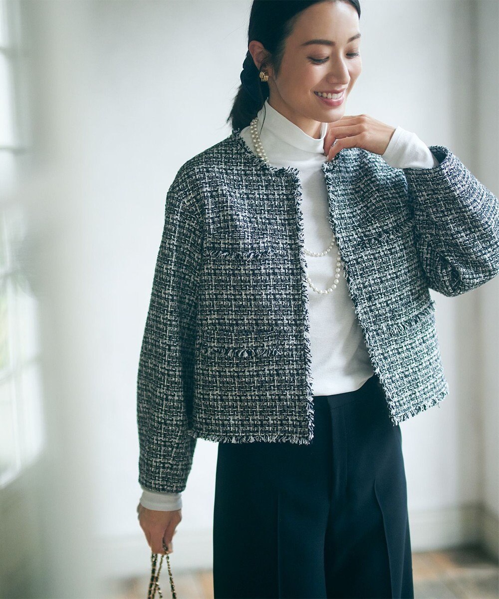 23区 L 【VERY3月号掲載/セットアップ対応】トリアセダブルジョーゼット フルレングス パンツ 