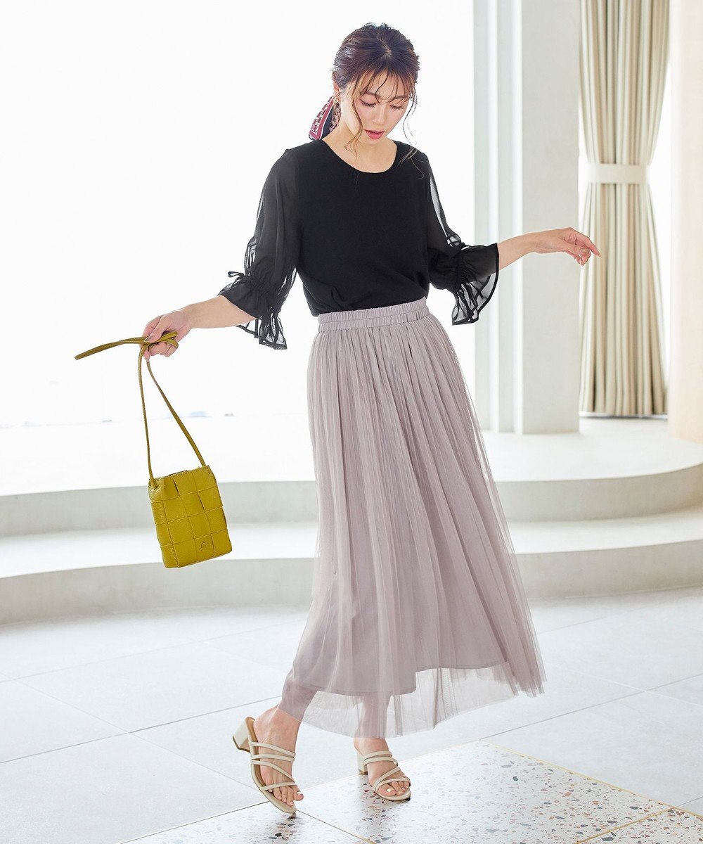 Tiaclasse 【洗える】キャンディースリーブニットトップス 