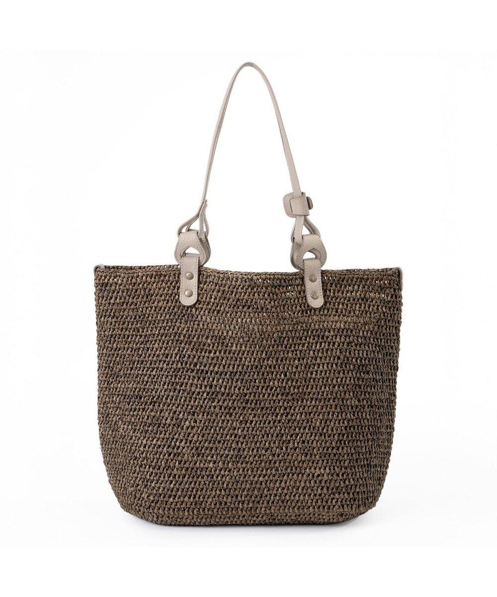 IBIZA ラフィア　セミショルダーバッグ（草木染め） 