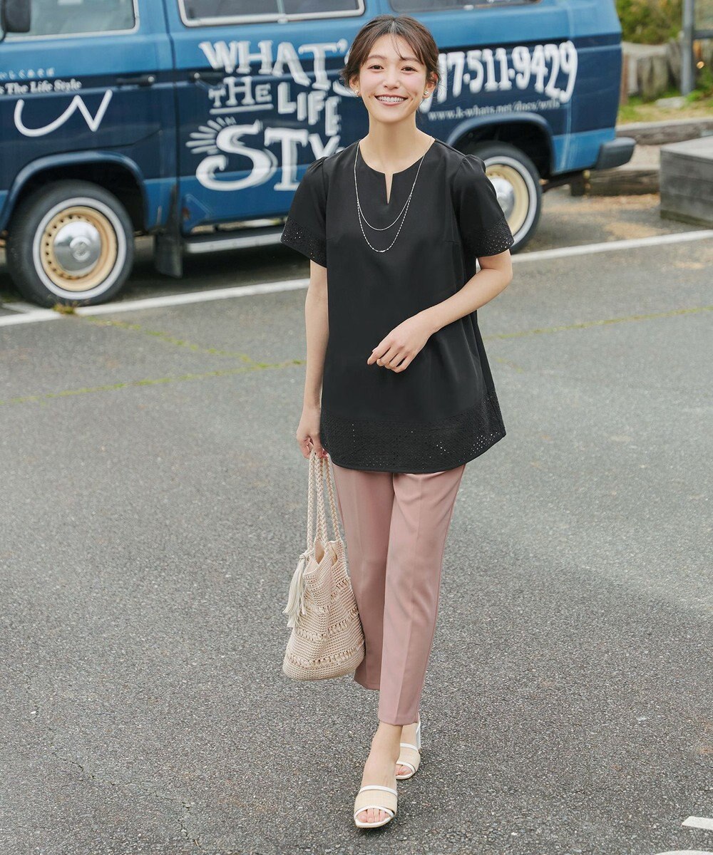 Tiaclasse 裾レース切替チュニック 