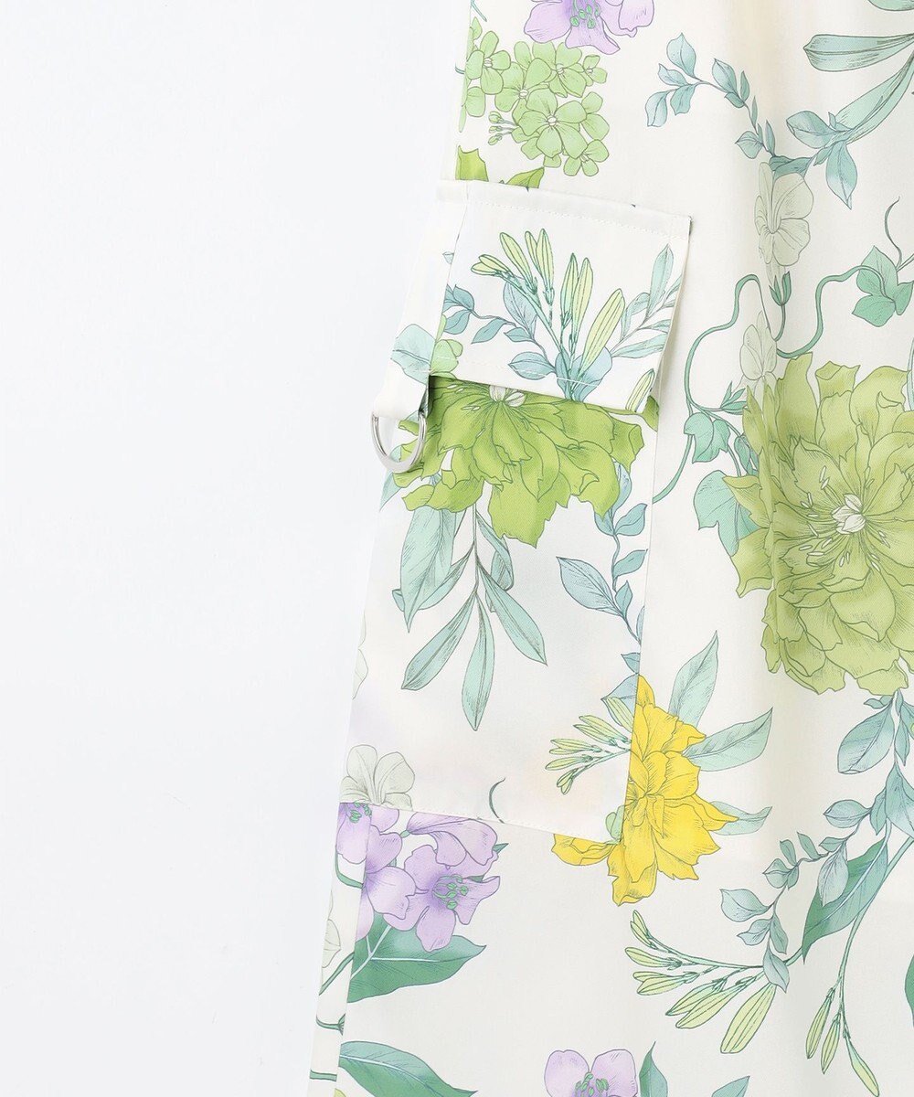 GRACE CONTINENTAL フラワープリントワークパンツ 