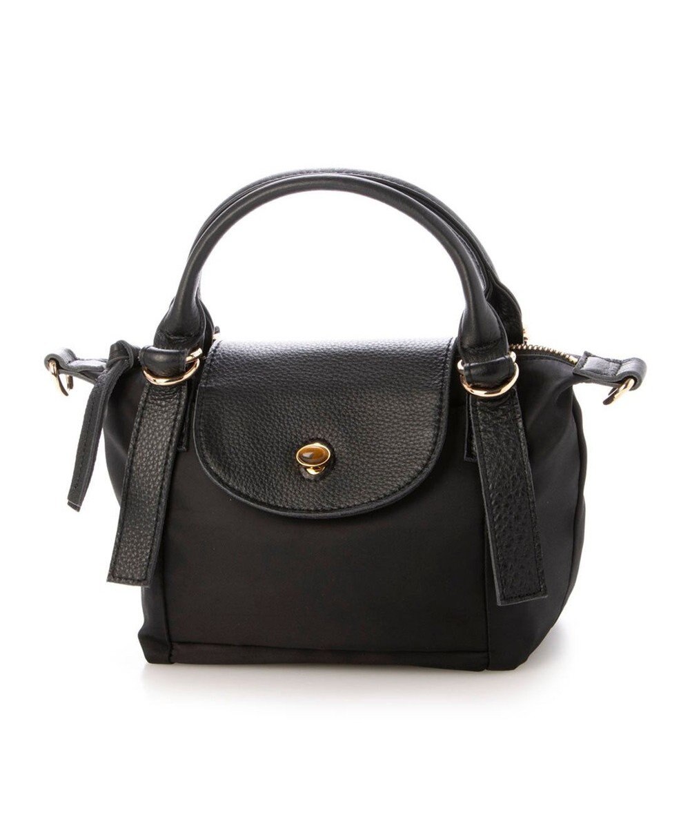 UNBILLION ペルケ perche / ナイロン×牛革かぶせジェムストーン2wayショルダーバッグ 