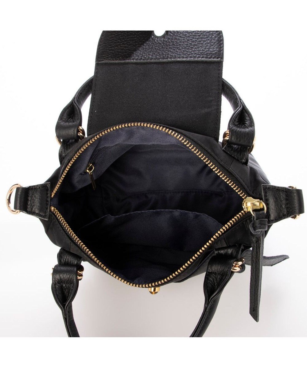 UNBILLION ペルケ perche / ナイロン×牛革かぶせジェムストーン2wayショルダーバッグ 