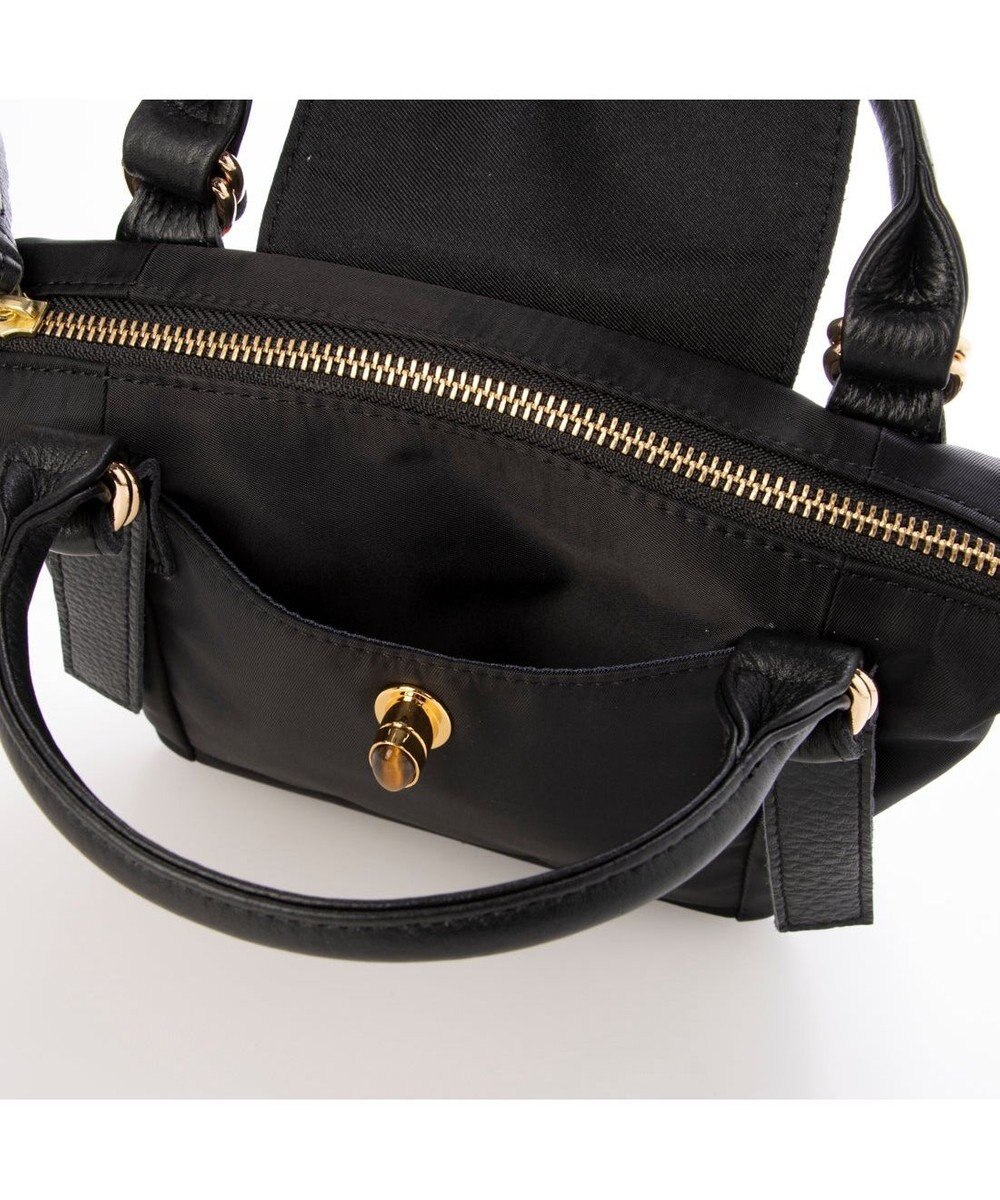 UNBILLION ペルケ perche / ナイロン×牛革かぶせジェムストーン2wayショルダーバッグ 