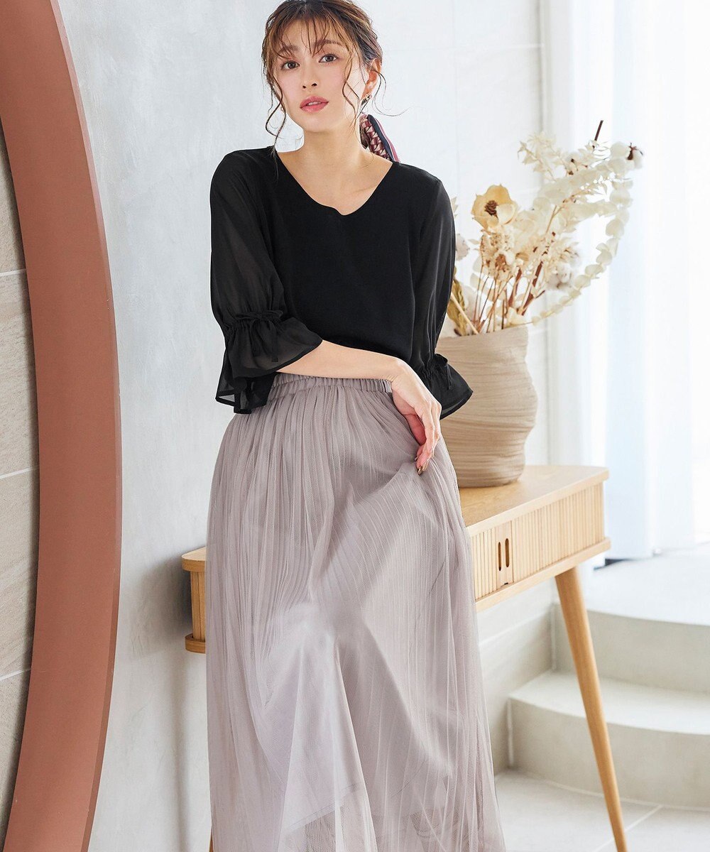 Tiaclasse 【洗える】キャンディースリーブニットトップス 