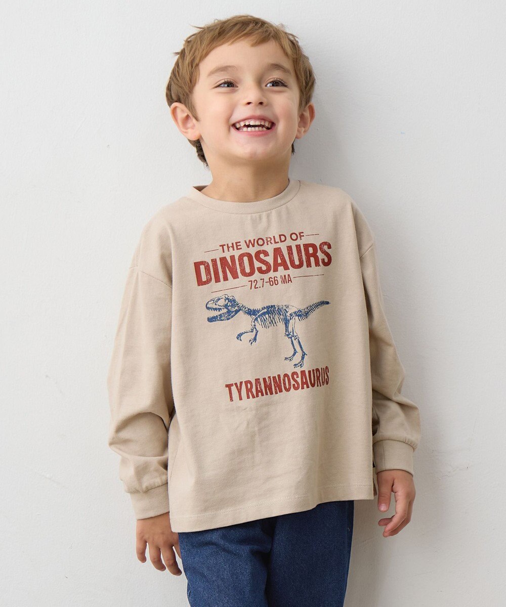 ANY KIDS 恐竜プリント 長袖Tシャツ 
