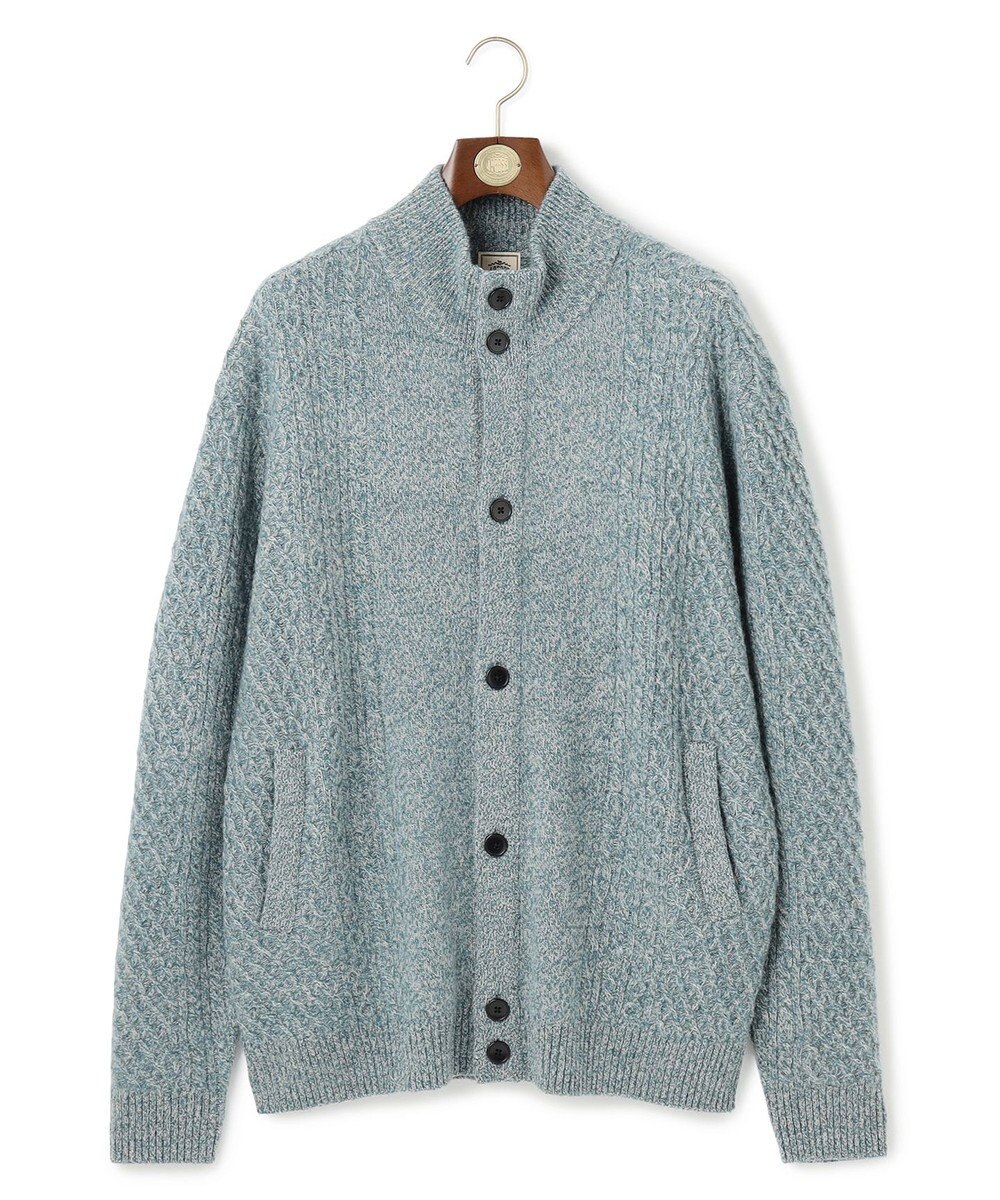 J.PRESS MEN 【KING SIZE】【Cash Lamb’s Wool】ハイネックケーブルカーディガンニット 