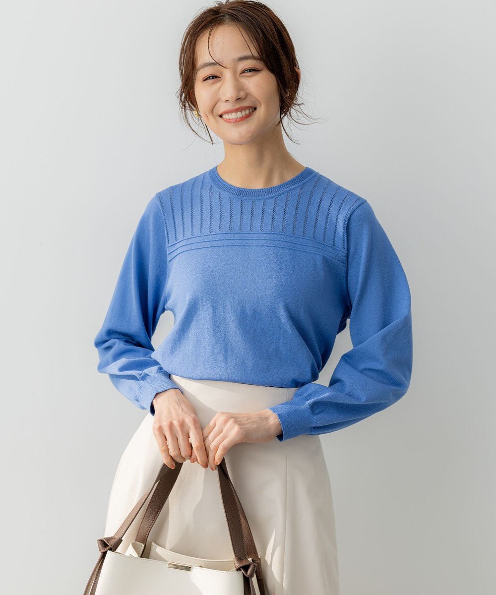 組曲 S 透かし柄 ニットプルオーバー 