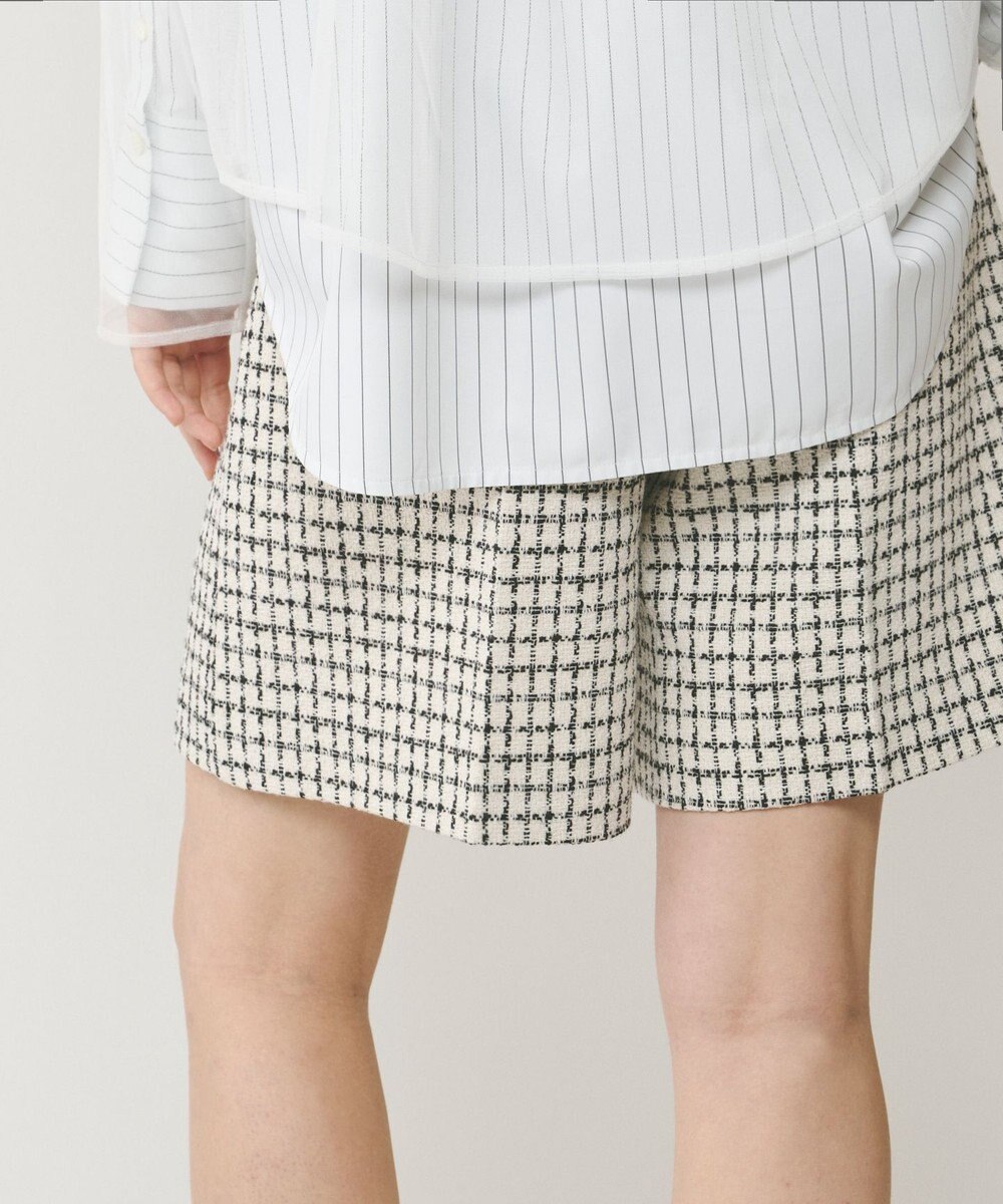 GRACE CONTINENTAL チェックツイードハーフパンツ 