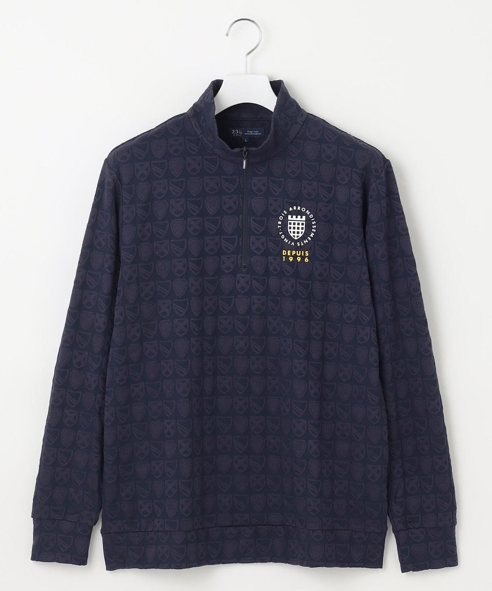 23区GOLF 【MEN】エンブレムハーフジッププルオーバー 