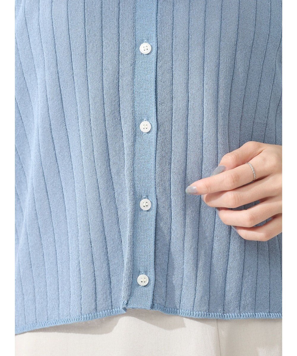 earth music&ecology ラインポロニットカーディガン 