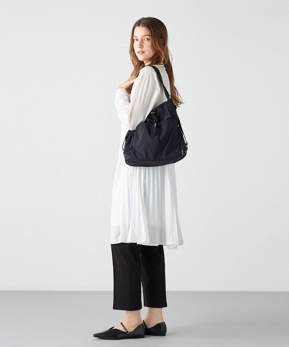 LA BAGAGERIE 【MONICA】クリンクルナイロン　ドロスト2WAYバッグ 