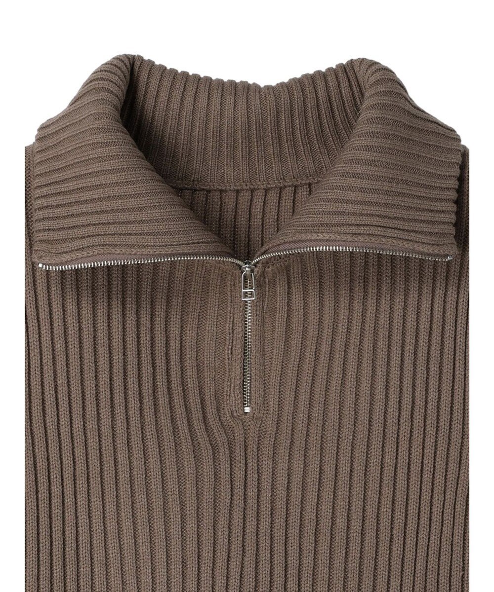 earth music&ecology ハーフジップニットベスト 