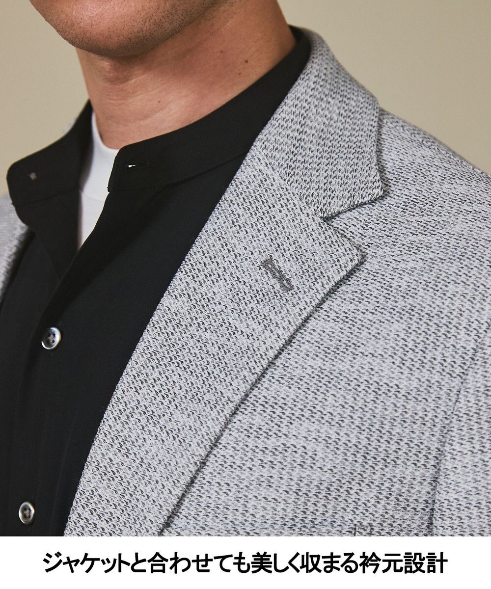 GOTAIRIKU 【シワになりにくい/洗える】ＴＣブロード シャツ_バンドカラー 