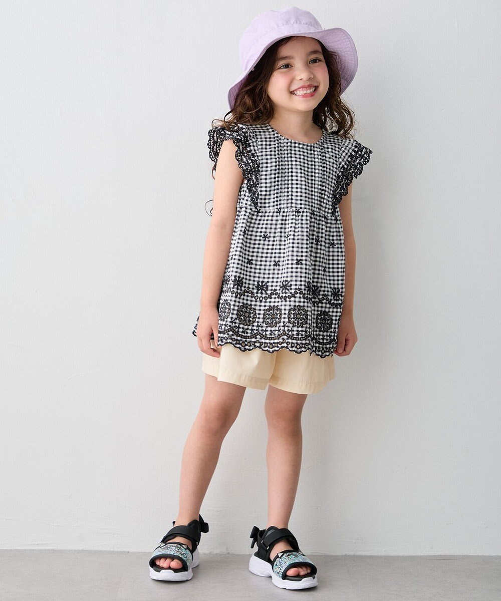 ANY KIDS ひんやり レース刺繍ブラウス 