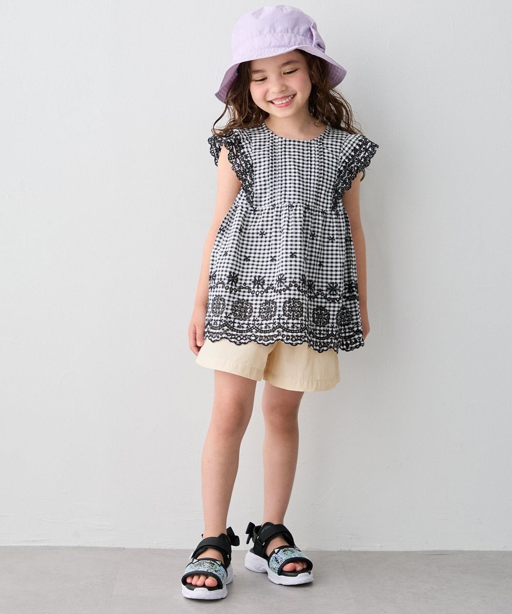 ANY KIDS ひんやり レース刺繍ブラウス 