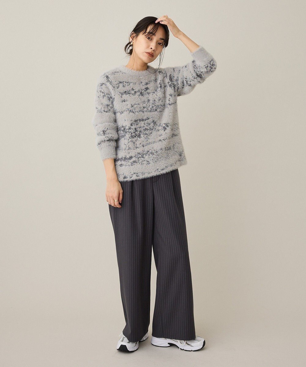 CRAFT STANDARD BOUTIQUE ニュアンス柄フェザーニットプルオーバー 