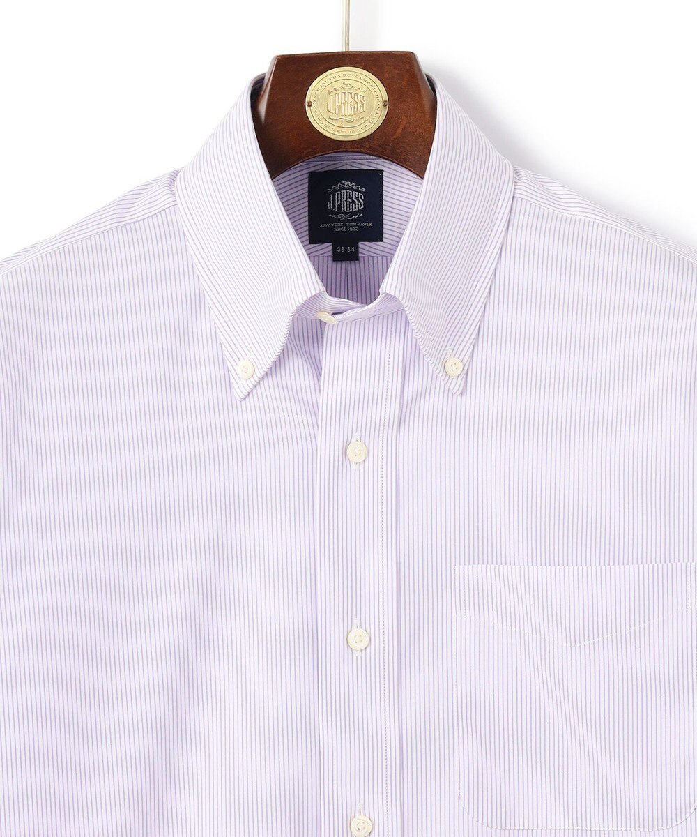 J.PRESS MEN 【PREMIUM PLEATS / 形態安定】マイクロストライプ ドレスシャツ / B.D. 