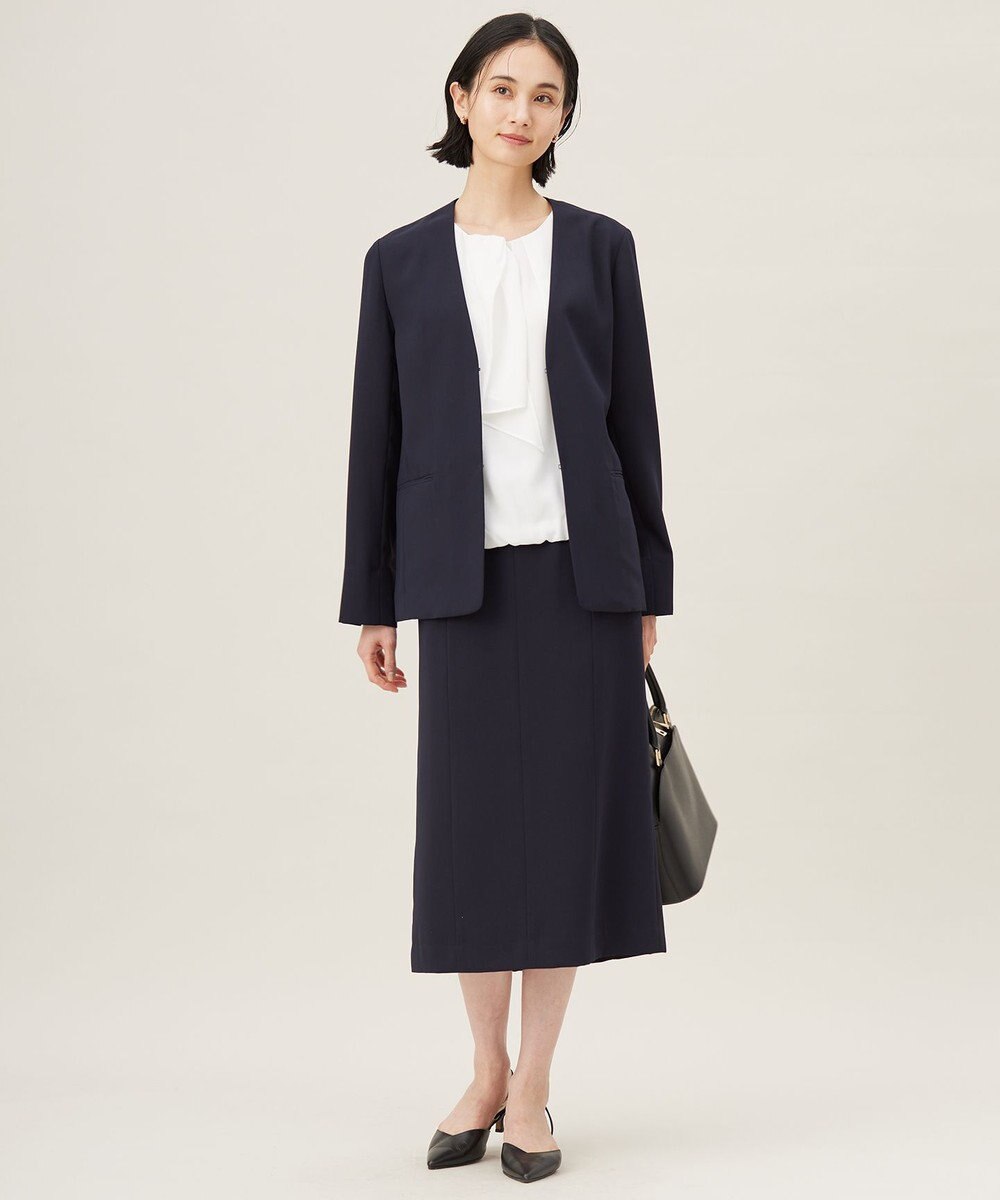 自由区 L 【セットアップ対応・接触冷感・UVケア・洗える】ライトストレッチ スカート 