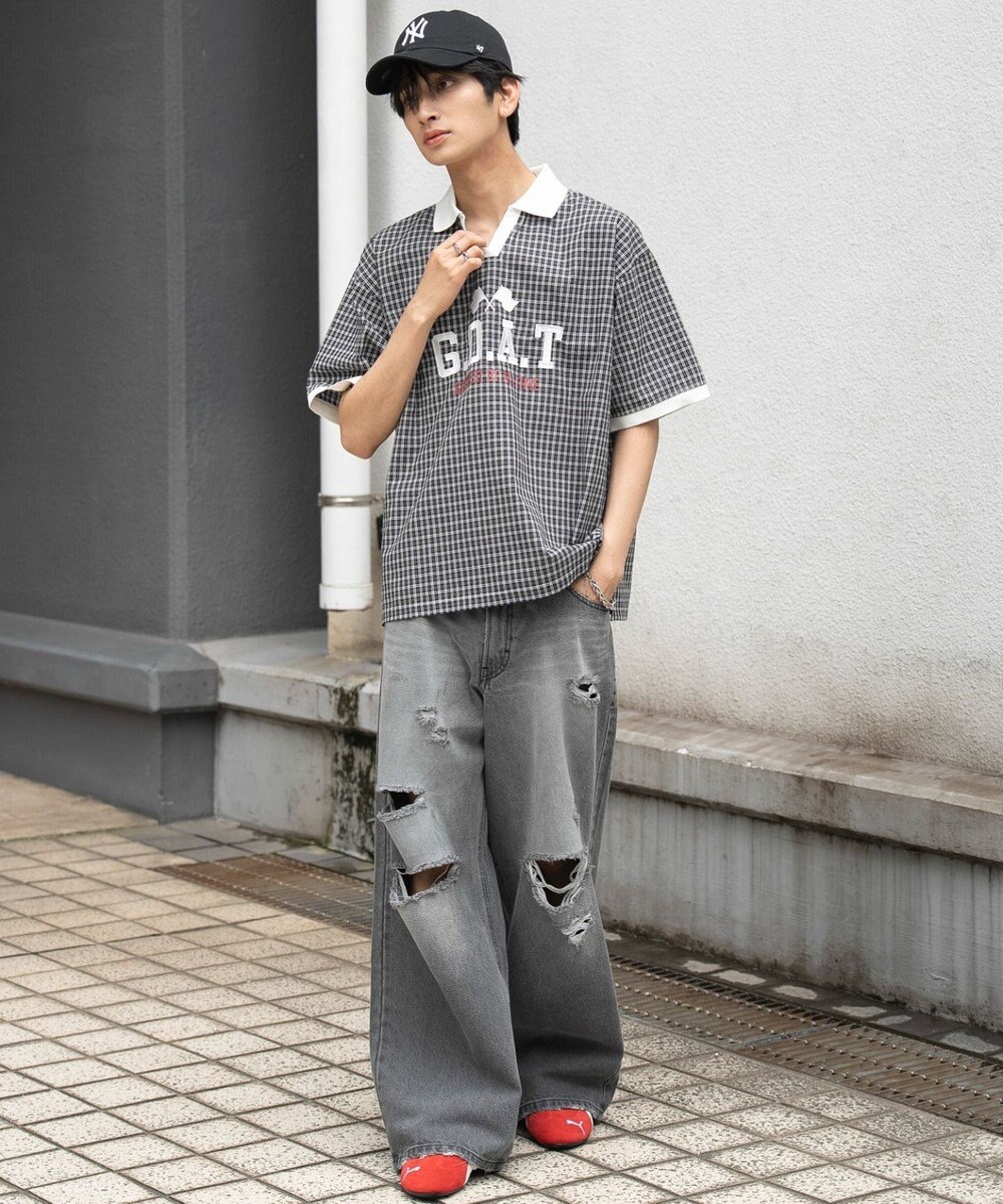 WEGO 【ユニセックス着用ITEM】チェックゲームシャツ 