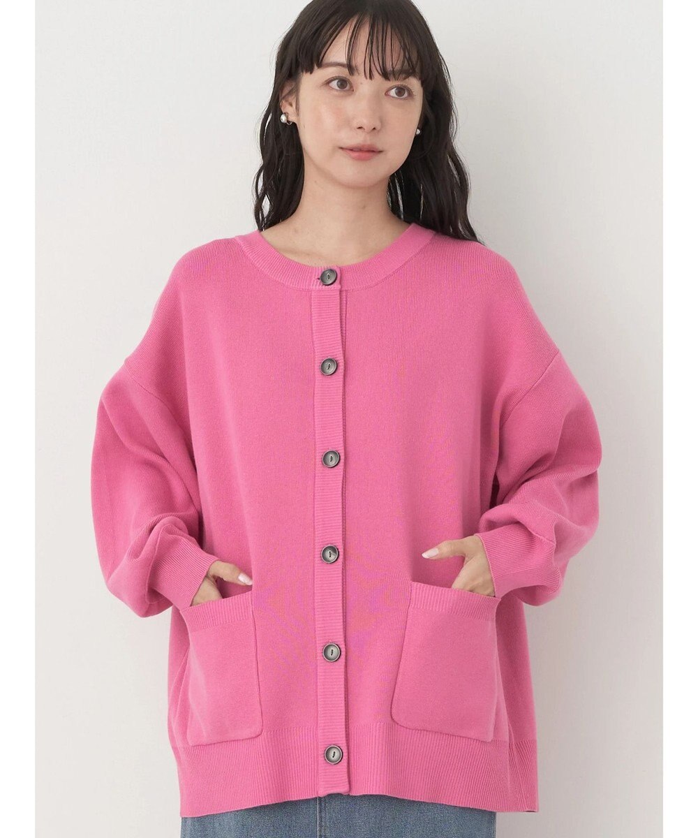 earth music&ecology クルーネックミドル丈カーディガン 