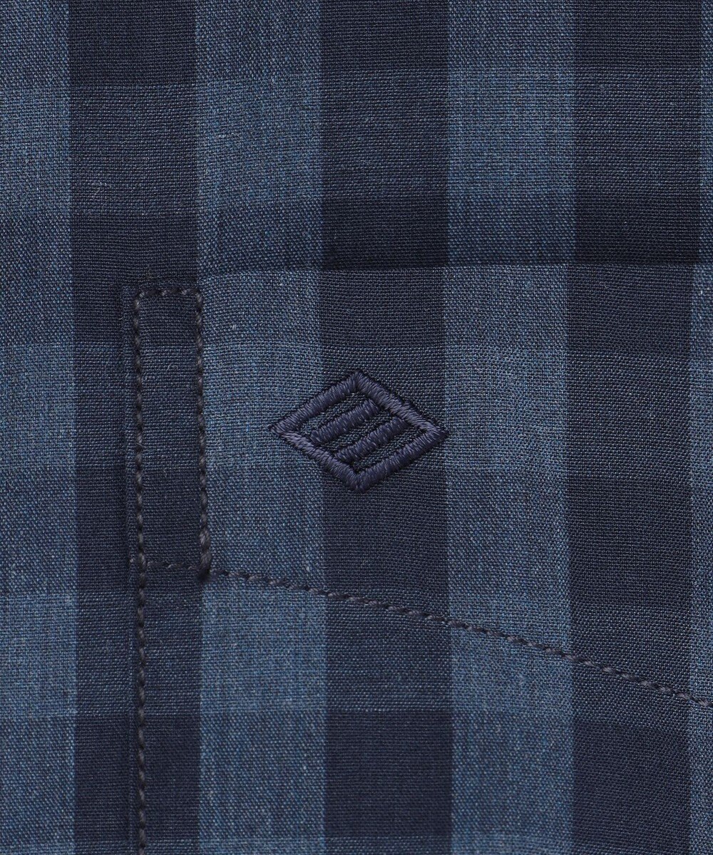 JOSEPH ABBOUD 【綿100％】メランジギンガムチェック シャツ 