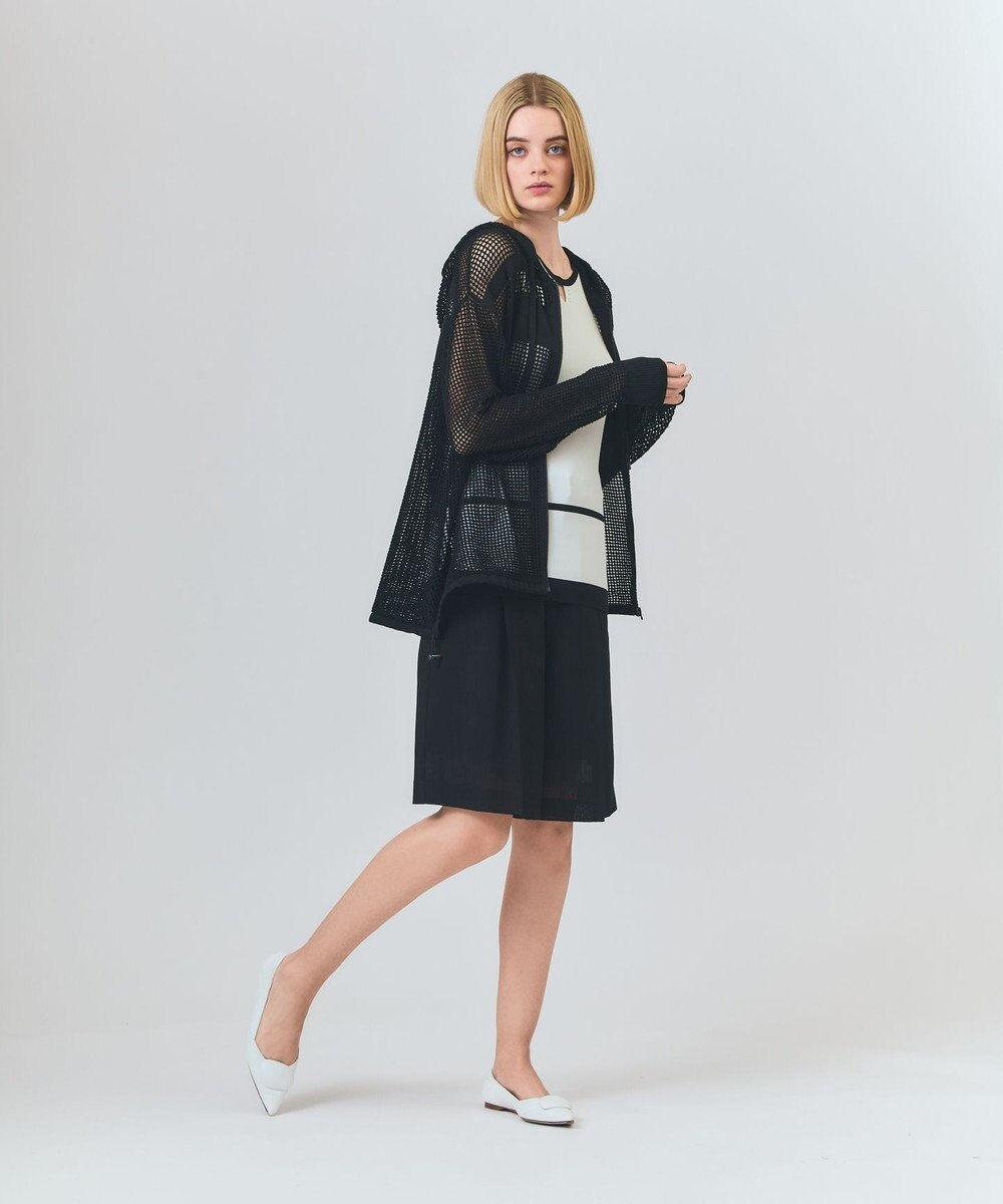 GRACE CONTINENTAL ボーダーメッシュフーディ 