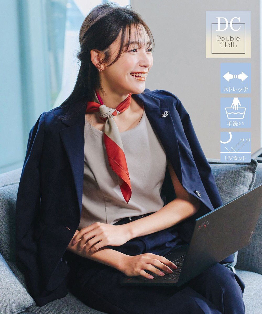 Tiaclasse L 【ダブルクロス・洗える】テーラードジャケット 