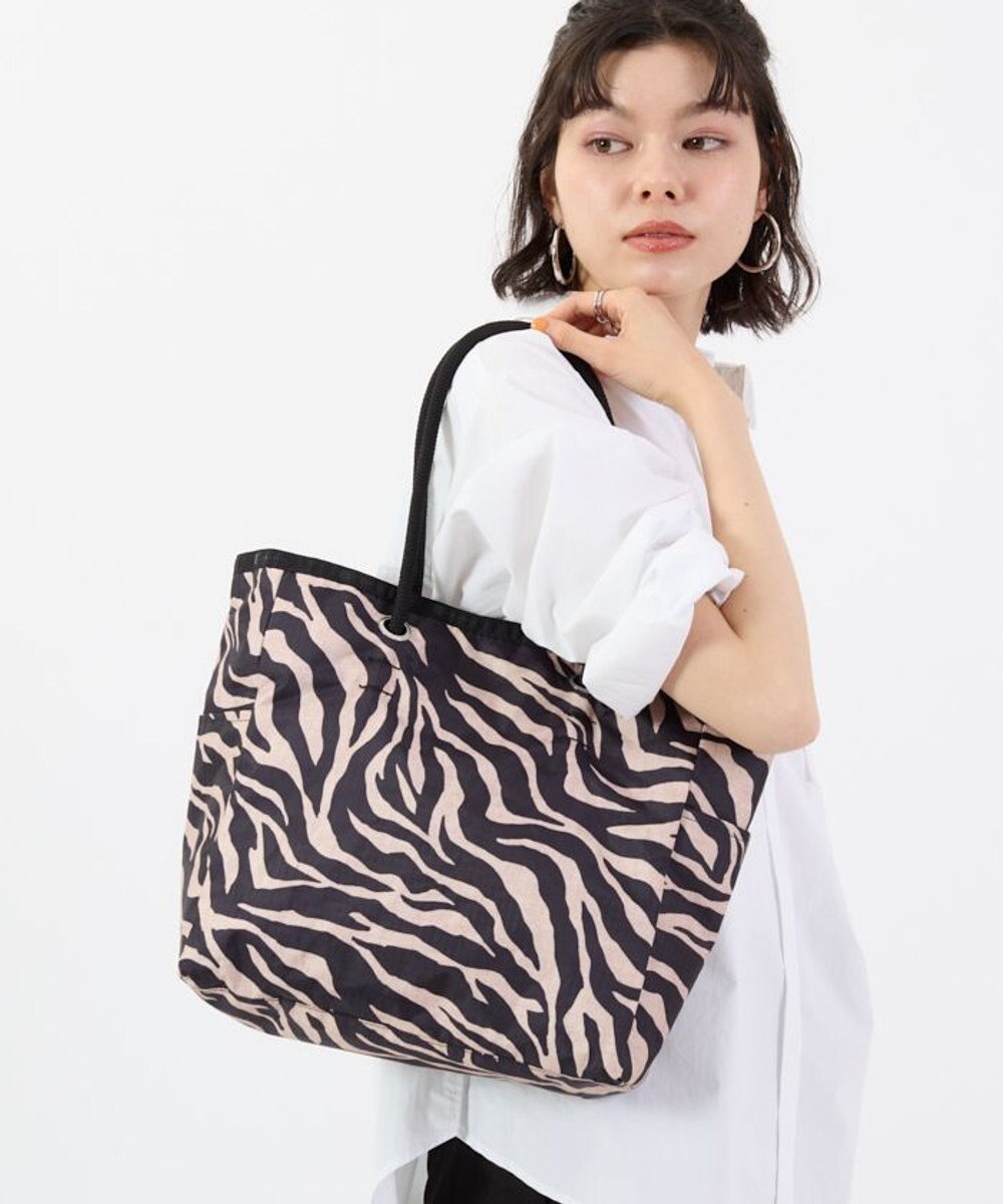 LeSportsac ML 2 WAY TOTE        /ラフィアゼブラ/ブラック 