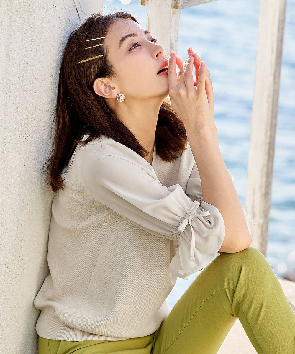 Tiaclasse 【洗える】キャンディースリーブニットトップス 