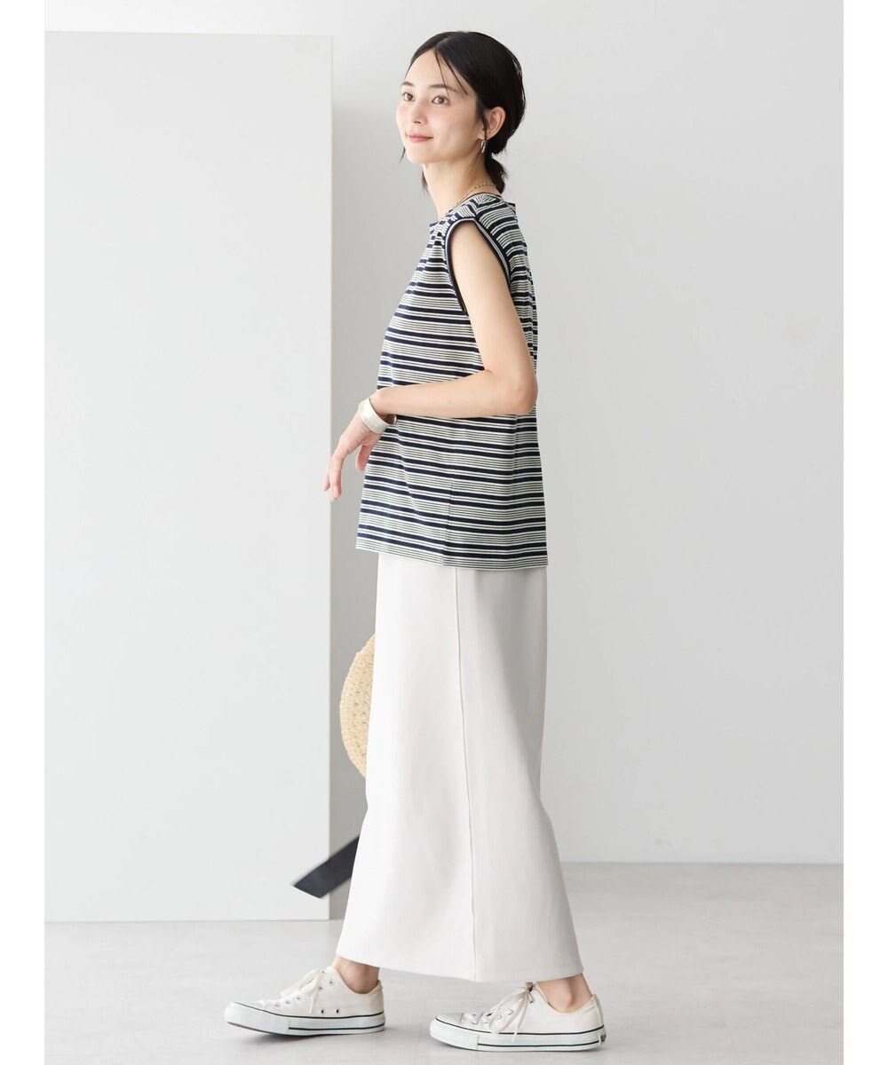 AMERICAN HOLIC マルチボーダーノースリーブカットプルオーバー 