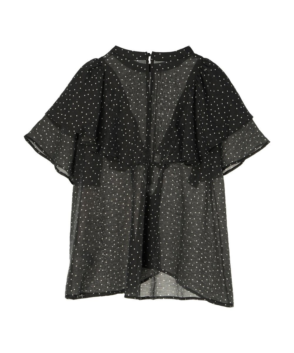 AMERICAN HOLIC 接触冷感シアーフリルブラウス 